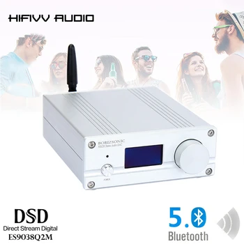 

HIFI DAC with Bluetooth 5.0 ES9038Q2M Support DSD PCM Coaxial Fiber XMOS XU208 USB XMOS Audio Decoder Stereo APTX HD MINI AMP