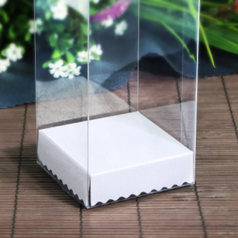 10 шт. 2019 Новое поступление 7*7 * Hcm Прозрачная ПВХ милая чашка торт дисплей и