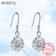 2020 New Arrival Hot Sell Fashion Shiny Crystal Zircon 925 Sterling Silver Ladies Drop Earrings Jewelry Gift Wholesale Gift new arrival hot sell fashion shiny crystal 925 sterling silver ladies stud earrings jewelry gift wholesale anti allergic female