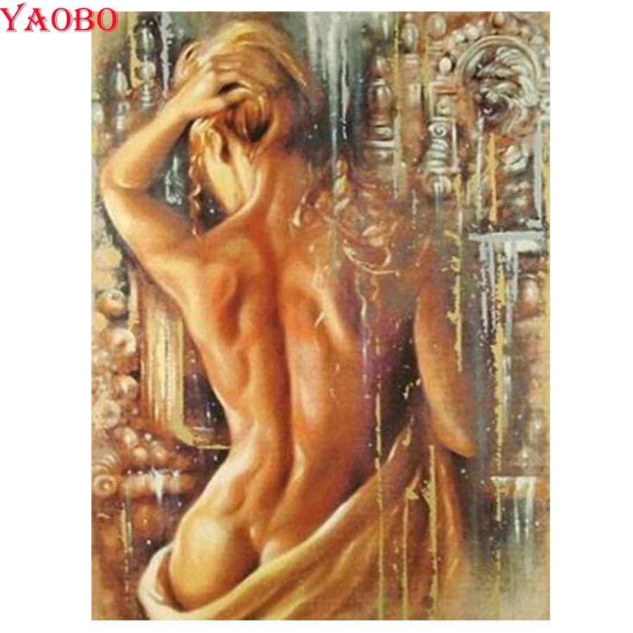 

DIY Diamond Embroidery Sexy Woman full Square round Cross Stitch 5D Diamond Painting rhinestone Living Room Decor Needlework
