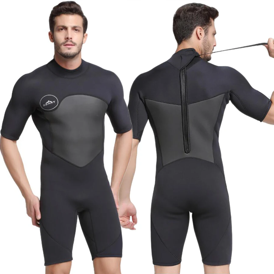Warm Sports Diving Wetsuit 2mm Neoprene Short Pants Sleeves Swimwear