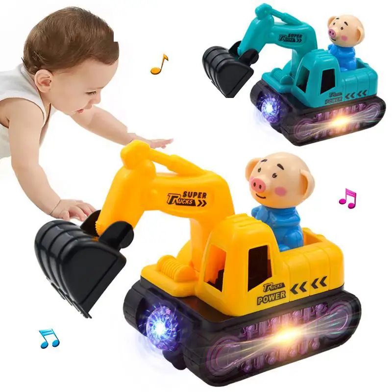 

Ant large illuminating sound excavator truck toy kids building construction equipment vehicle gifts