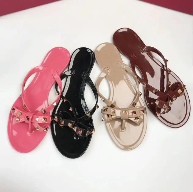 

Rivets Studs Flip Flops Women Slippers Flats Beach Outdoor Women Slides Zapatallias De Mujer Casual Shoes Woman Sandals