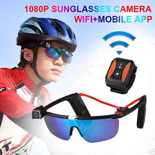 Cheap High Quality Luxury 1080P Sunglasses Camera Wifi+Mobile APP CL37-0010