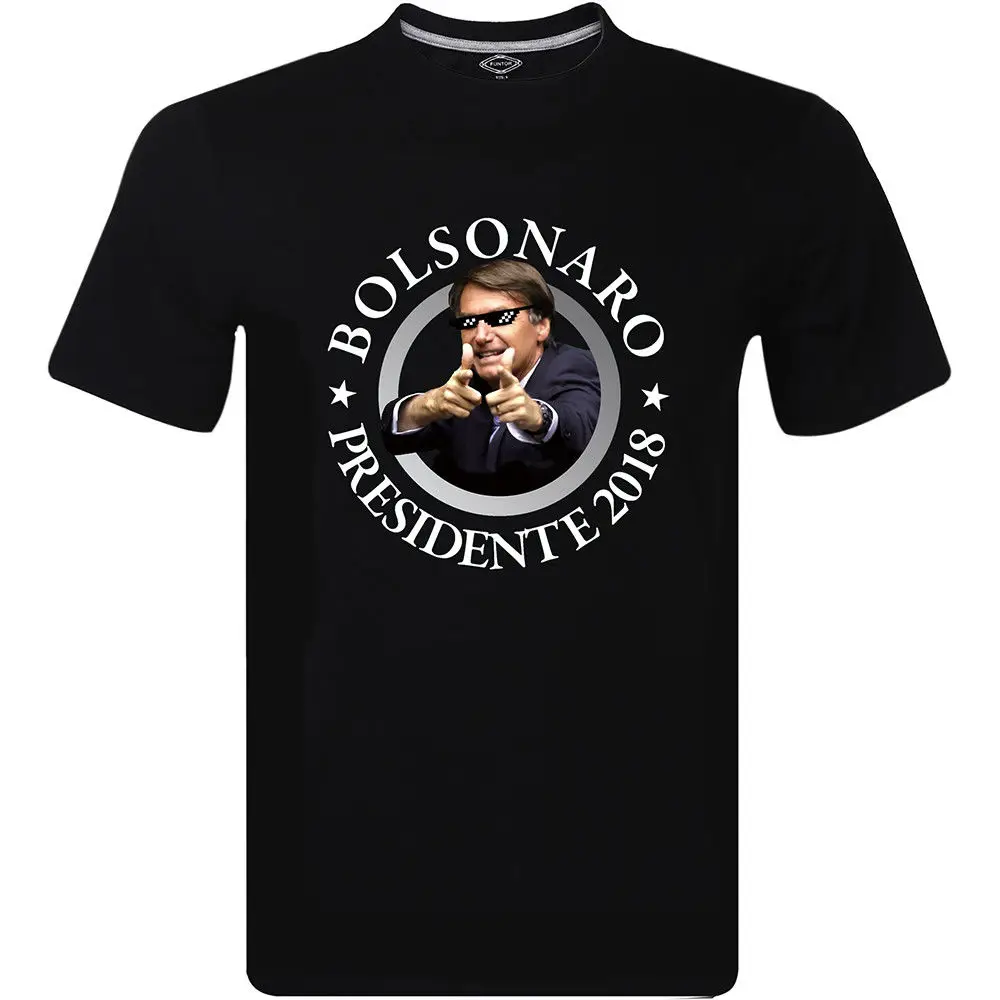 

Bolsonaro Presidente 2019 - E Melhor JAIR Se Acostumando Funny Trump T-Shirt Top colour jurney Print t shirt Cool xxxtentacion