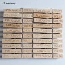 75 пользовательских свадебные Зажимы держатель карты персонализированные прищепки именем и датой выгравировать