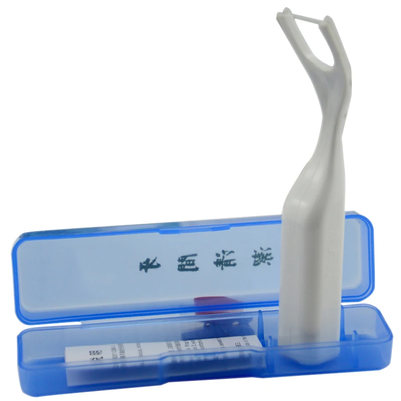 50m Ultra Thin Flat Wire Reusable Dental Floss Holder Hard Plastic box Interdental Cleaner With 50m Flosses For Oral Hygien