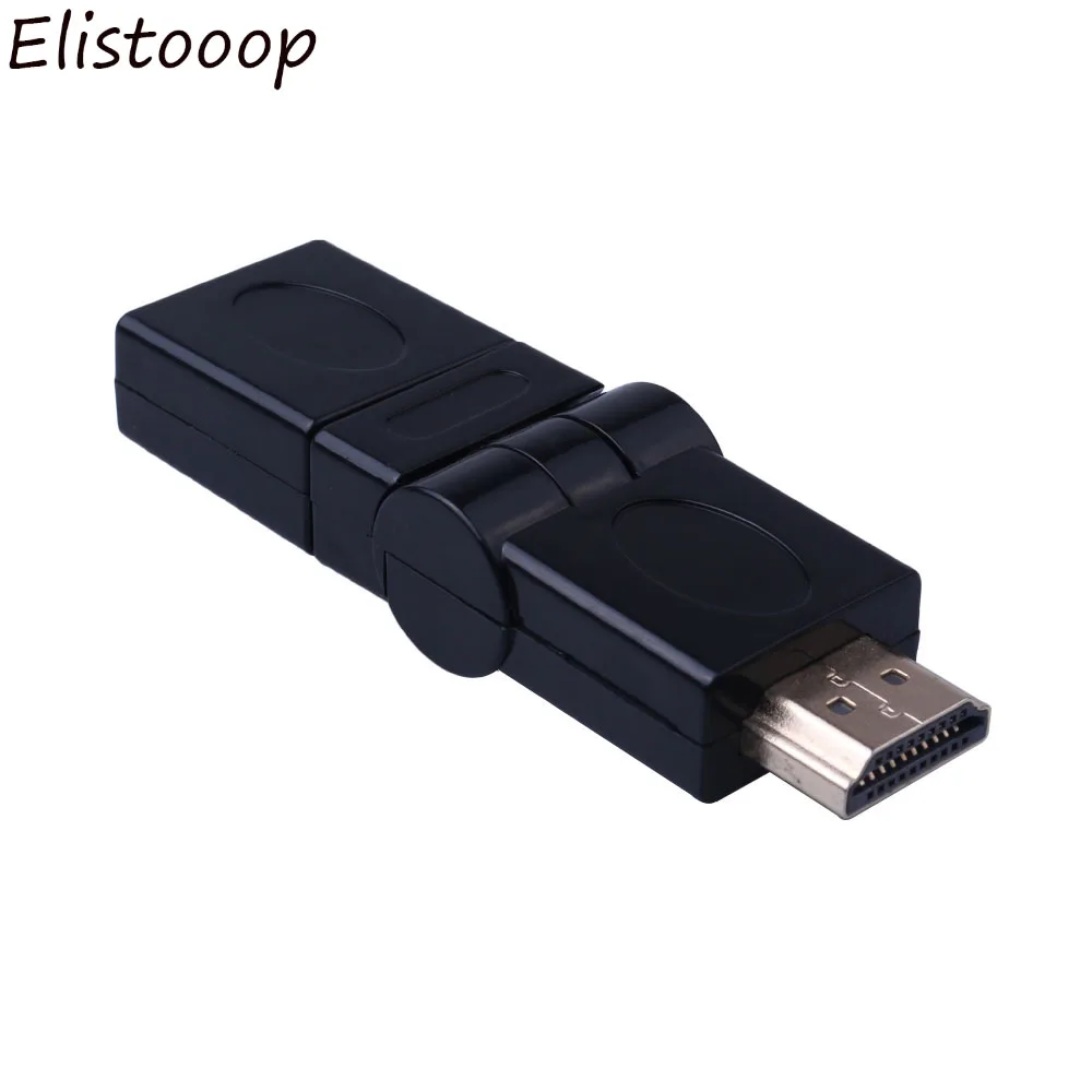 Elistooop HDMI 1 4 Угловой Тип к папа женскому 90 180 360 градусов вращающийся разъем
