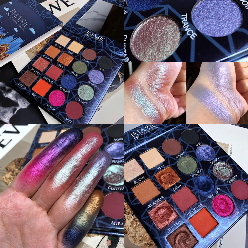 

Eyeshadow Pallete 16 Color Shimmer Matte Eyeshadow Palette Glitter Diamond Smoky Pigment Makeup Palette Tartoo Brand Cosmetic