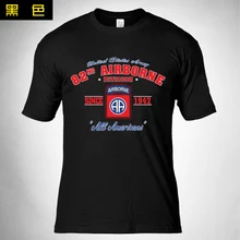 Новое поступление модная футболка Веселая Мужская футболка 82nd Airborne тактическая хлопковая Футболка с круглым вырезом летняя одежда футболка