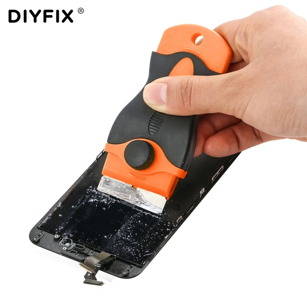 DIYFIX LOCA очиститель клея UV скребковый нож для телефона ЖК-дисплей Сенсорный экран следов клей для очистки набор инструментов для ремонта с 10 штук лезвий