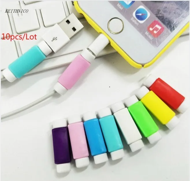 KEITHNICO 10pcs/lot Cable Protector Saver USB Charging Data Line Protective Sleeves Cable Winder For iPhone 5s 6s Ipad mini цена KEITHNICO 10pcs/lot Cable Protector Saver USB Charging Data Line Protective Sleeves Cable Winder For iPhone 5s 6s Ipad mini цены онлайн