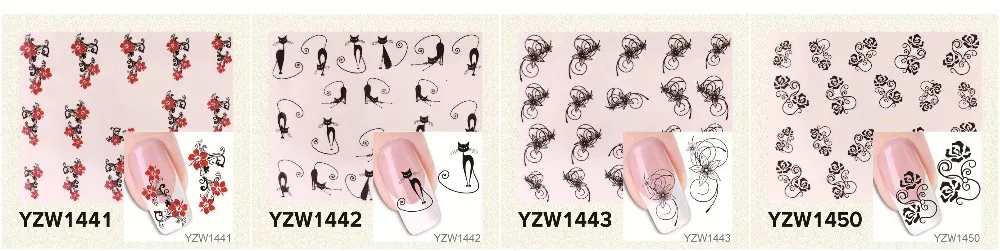 YZWLE 1 лист Горячие золотые стикеры 3D на ногти Nail Art DIY ногтей декоративные наклейки фольга обертывания Маникюр Инструменты для укладки(YZW-6023