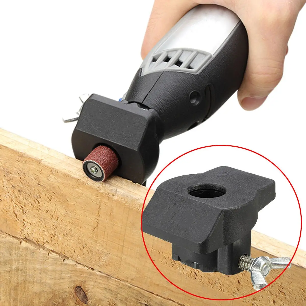 

Multi-function 45 degree Grinder Positioner Sanding and Grinding Guide Attachment Locator Positioner for Rotary Tool