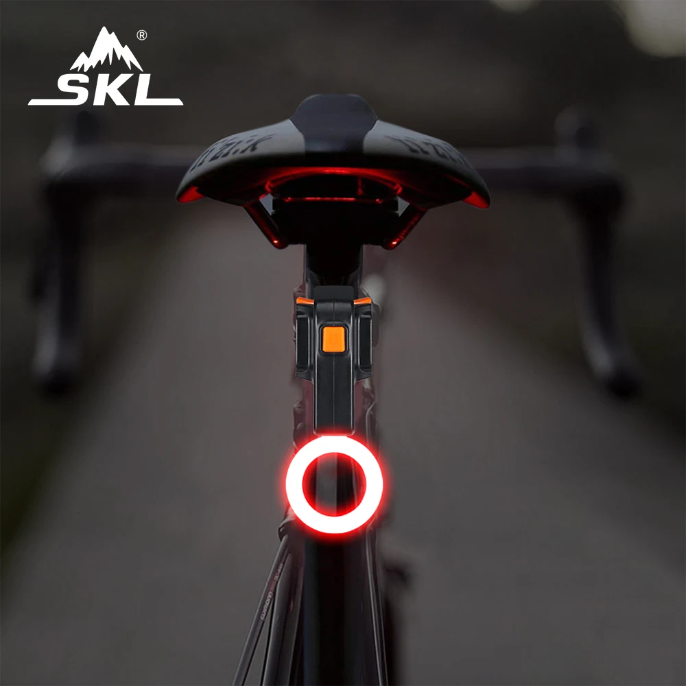 

SKL Super Bright Bicycle Rear Light with 70 Lumen and Circle Designs with USB Rechargeable IPX4 Waterproof Road Bike Night Lamp
