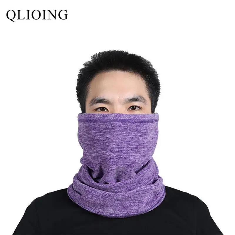 QLIOIMG, для холодной погоды, флис, катион, ткань, термальная, для шеи, гетры, трубка, теплые, половина лица, маска, зимние шарфы для сноуборда, для мужчин и женщин