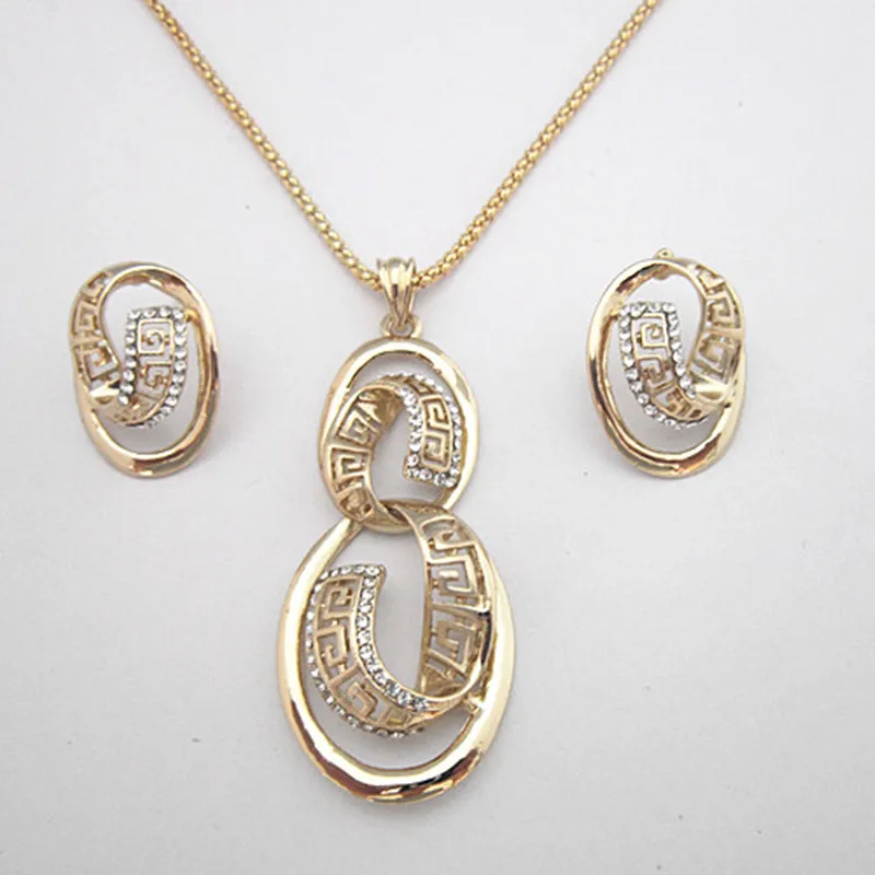 Gold Color Healthy Alloy Bridal Jewelry Sets Free Shipping Gold Jewelry