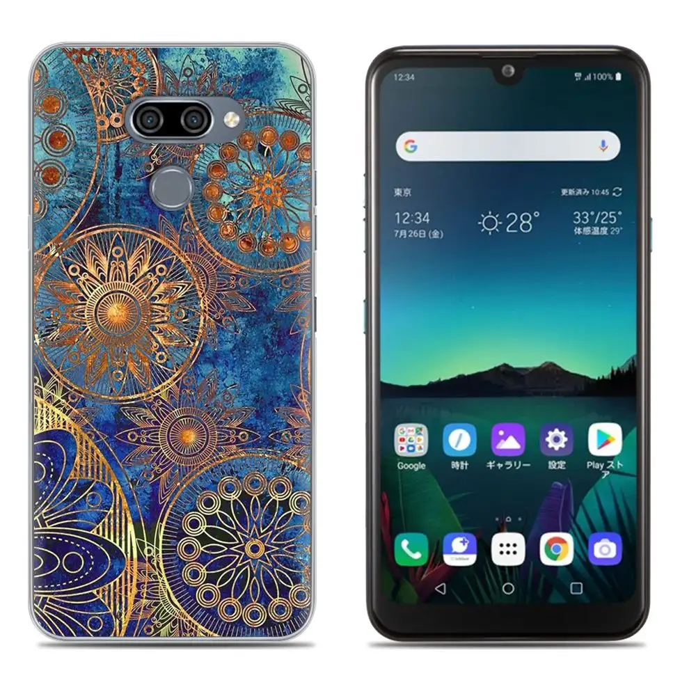 Чехол для LG Q60 мягкий силиконовый чехол из ТПУ с рисунком животных Q 60 K50