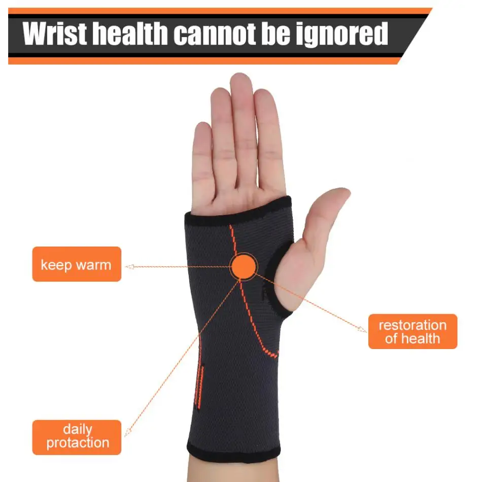 1 Pcs Unisex Wrist Guard Elastic Wrist Support Brace Brand Wristband Wrestle Protective Sleeve Bandage Brace