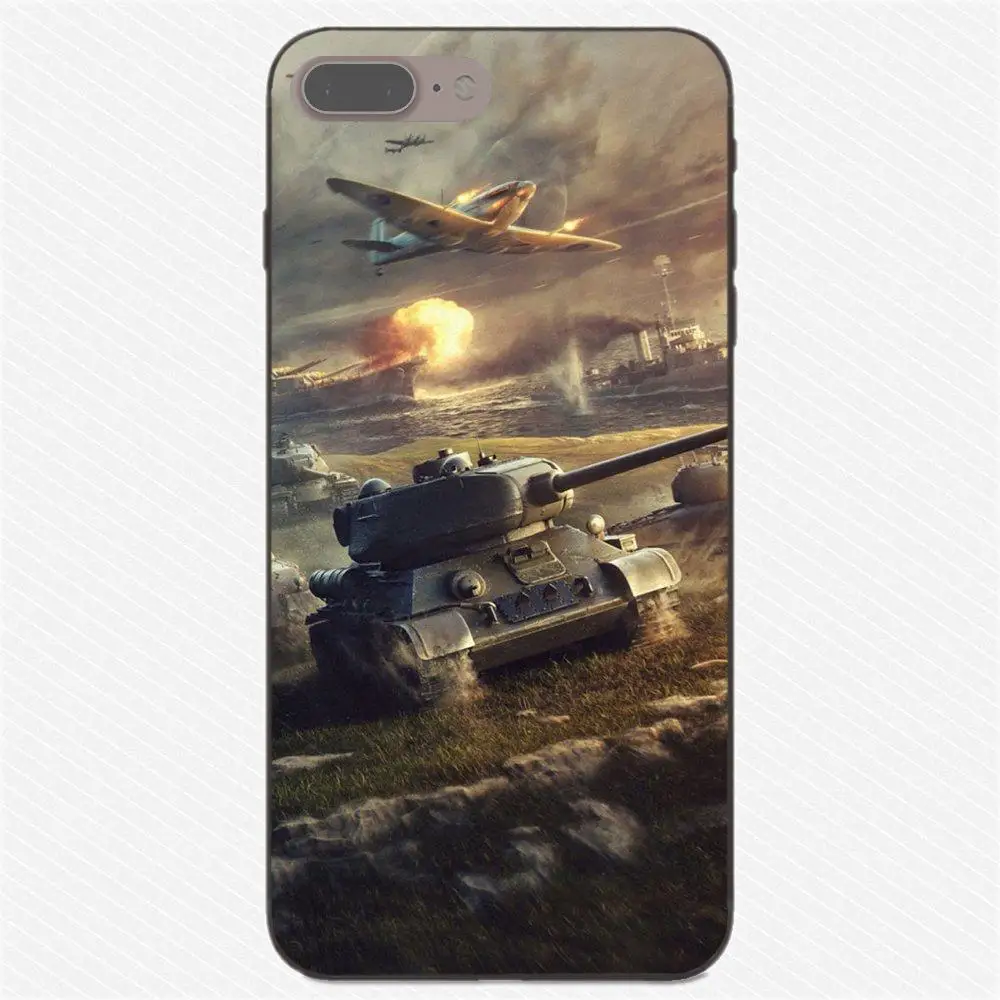 Новый Мир танков для Apple iPhone 4 4S 5 5S SE 6 6S 7 8 Plus X XS Max XR Мягкий Силиконовый ТПУ Черный