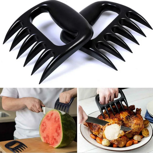 

Bear Paws Claws Useful Meat Handler Fork Tongs Pull Shred Pork Salad Mixer Fruit Vegetable Slicer Cutters BBQ Tools