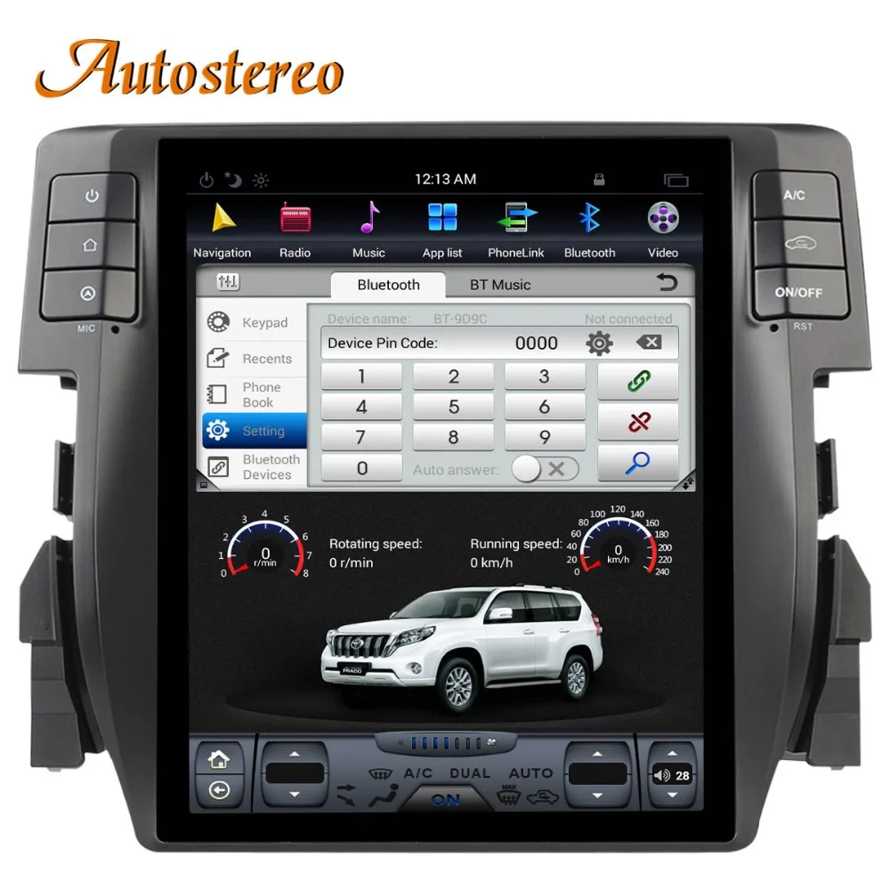 Flash Deal PX6 Android 9.0 DSP Tesla style Car GPS navigation For Honda Civic 2016-2019 multimedia player Auto headunit radio tape recorder 3