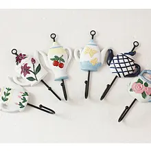 Американский и Европейский сельский Сельский ретро кухня серии деревянные крючки декоративные кованого железа чайник крюк один крючок