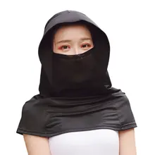 Уличная езда козырек носить маску летний женский, сетчатый дышащий солнцезащитная Кепка пляжная шляпа Корейская ледяная Шелковая Маска