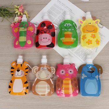 

1Pc Smoothie Squeeze Bags Refillable Lock Bag 380 ml Reusable Food Pouch Baby Packaging Reusable Squeeze Pouch