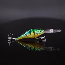 Hosszú ajakrúzsok Crankbait Hardbait 10cm 15.5g Far Casting Lézernyomtatás védő réteggel Csörgők Kemping Horgászcsörgés