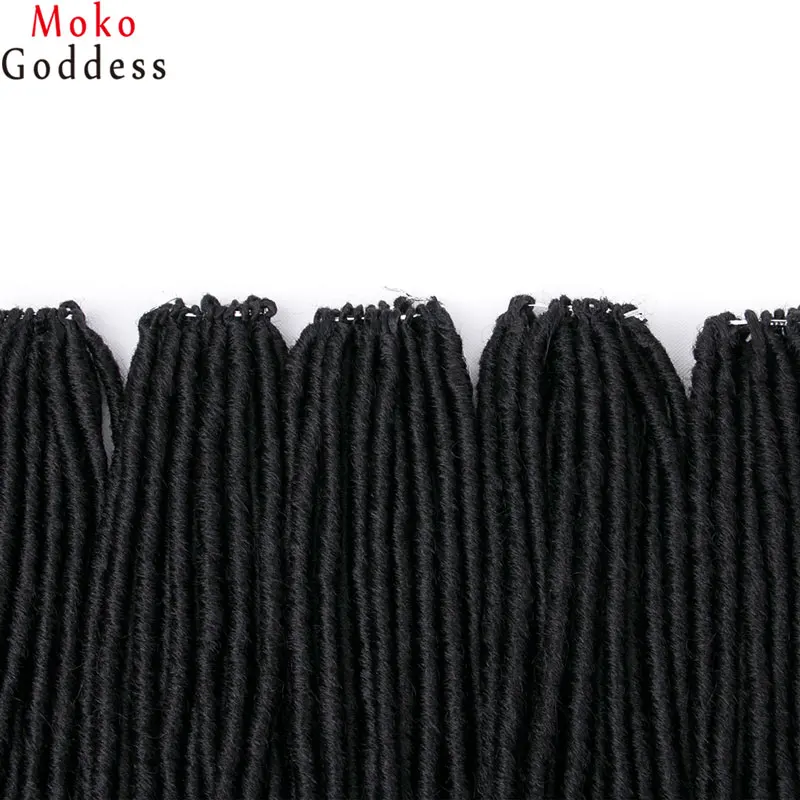 Синтетические накладные пряди Mokogoddess 20 дюймов косички из натуральных волос в