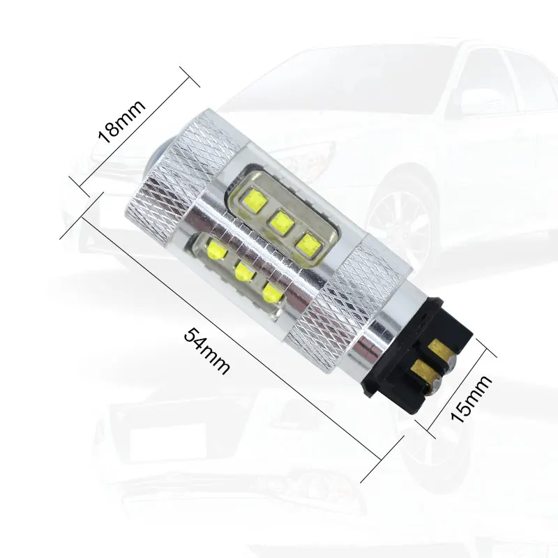 2x Янтарный цвет: желтый, белый 80 w Canbus PW24W PWY24W светодиодный лампы для Audi A3 A4 A5 Q3 VW MK7 Golf CC Fusion спереди указатели поворота