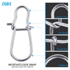 50pcs/lot NiceFastlock Snap 0#-8# Fishing Barrel Swivel Hooked Safety Snap Pin Connector 12mm-33.5mm Swivel Snap Fishing Tackle ► Photo 3/6