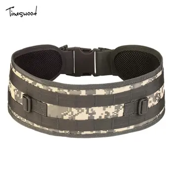 

[TIMESWOOD] Unisex Camouflage Tactical Belts Adjust Plastic Buckle Automatic Military CP ACU Digital Camo Waistbands Army Girdle