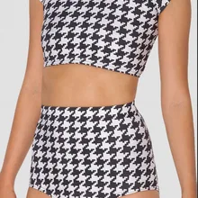 Восток Вязание X-246 Хаундстут Нана костюм дно Высокая талия для женщин летние короткие штаны Размеры s m l xl плюс размеры