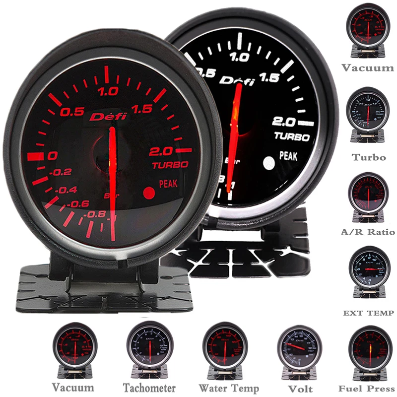 Df BF 60 мм турбоманометр с красным и белым светильник для Ford Mustang Audi TT S3 A3 03-06 Seat Leon EP-BF60001-BOOST