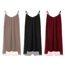 Womens Plus Size Spaghetti Straps Chiffon Vest Mini Dress Pleated Layered Cami Front Solid Color Loose Flare Swing Party Beach S fringed spaghetti straps womens dress