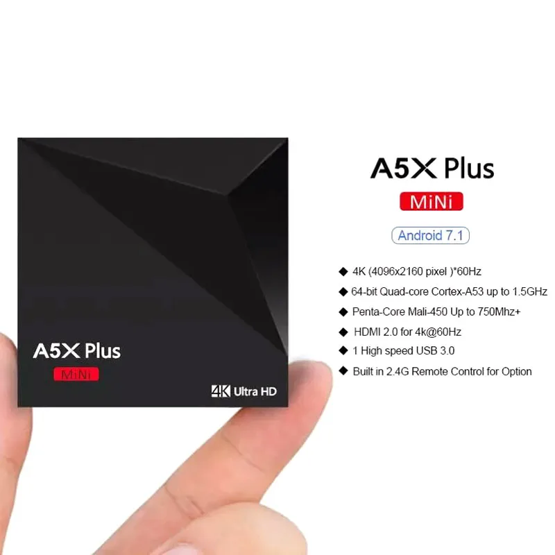 Мини ТВ приставка на Android 7 1 ГБ/8 ГБ 2 4G Wi Fi 100 м LAN USB3.0 4K H.265 pk km8 pro Z28 медиаплеер A5X Plus