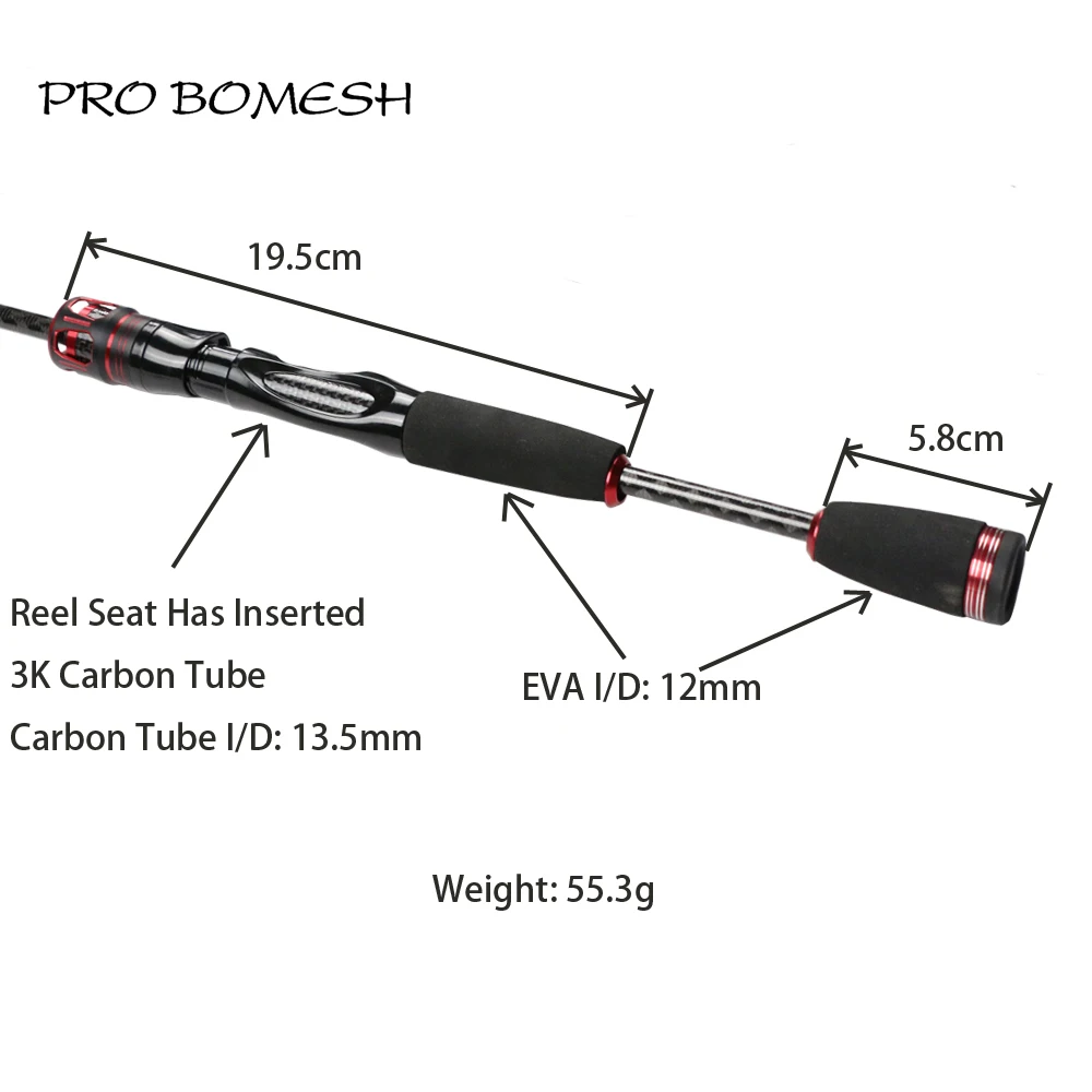 Pro Bomesh 1 комплект 55,3 г алюминиевая Зажимная гайка Спиннинг EVA ручка Набор DIY Удочка Полюс аксессуар ремонт