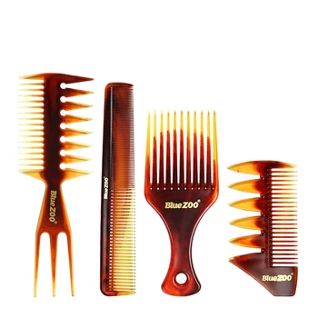 

4pcs/set Durable Big Back Comb Kit Anti-static Men's Vintage Comb Set Heat Resistant Combs for Styling
