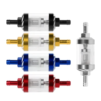 

CNC 8mm Gas Fuel Filter Scooter Universal Aluminum Clear-View For Motor Dirt/pit