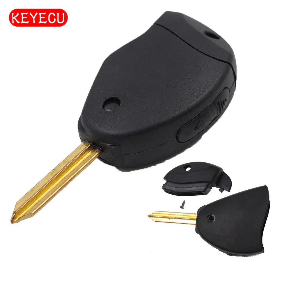 

Keyecu Remote Key Shell Case Fob Side 2 Button for Citroen Evasion/Synergie/Xsara/Xantia WIth Blank Blade SX9
