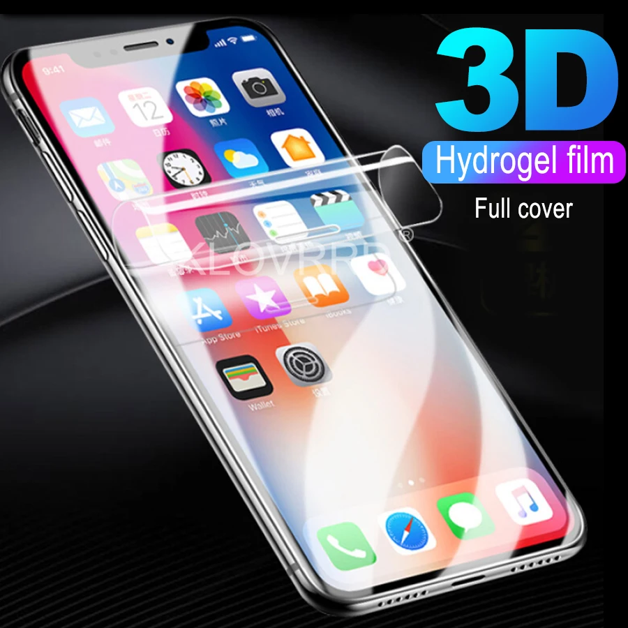 

KLOVRRD Soft Full Cover Screen Protector For LG V40 ThinQ Hydrogel Film For LG V30S ThinQ V30 TPU Silicone Sticker Protective