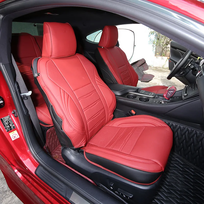 QHCP High Quality Leather Car Seat Cover Breathable Full Surrounded Four Seasons Cushion Accessory Special For Lexus RC200T 300 QHCP High Quality Leather Car Seat Cover Breathable Full Surrounded Four Seasons Cushion Accessory Special For Lexus RC200T 300