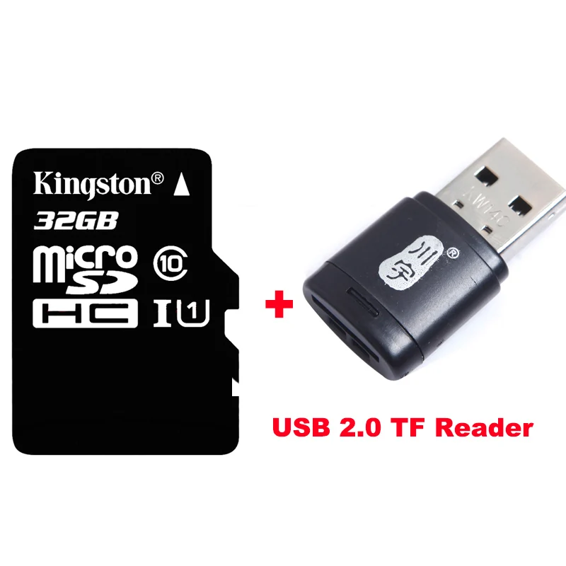 Kingston Micro SD карты памяти 32 ГБ 16 ГБ 64 ГБ Class10 mini sd карты Class4 8 ГБ 16 ГБ с TF Card Reader для Android-смартфон - Емкость: 32GB Plus TF Reader