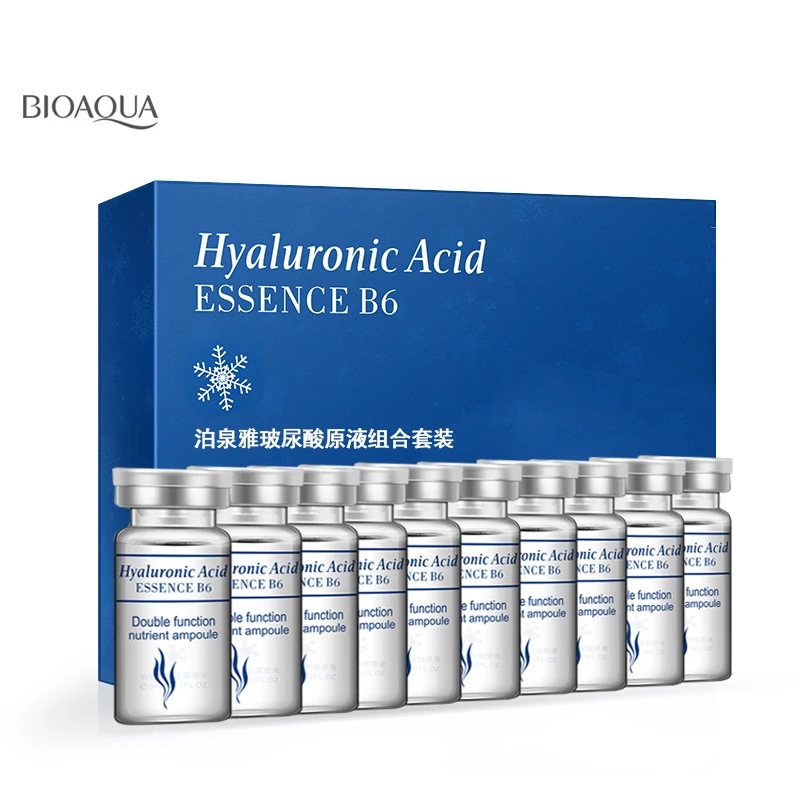 

BIOAQUA 10pcs Serum Moisturizing Hyaluronic Acid Vitamins Facial moisturizing Anti Wrinkle Aging Collagen Skin Care Essence