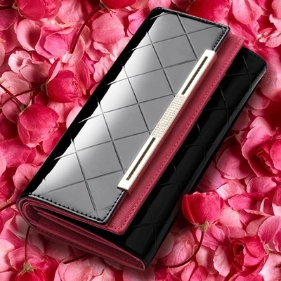 

Wallet long section 2018 new women's bag personality wild leather wallet ladies wallet