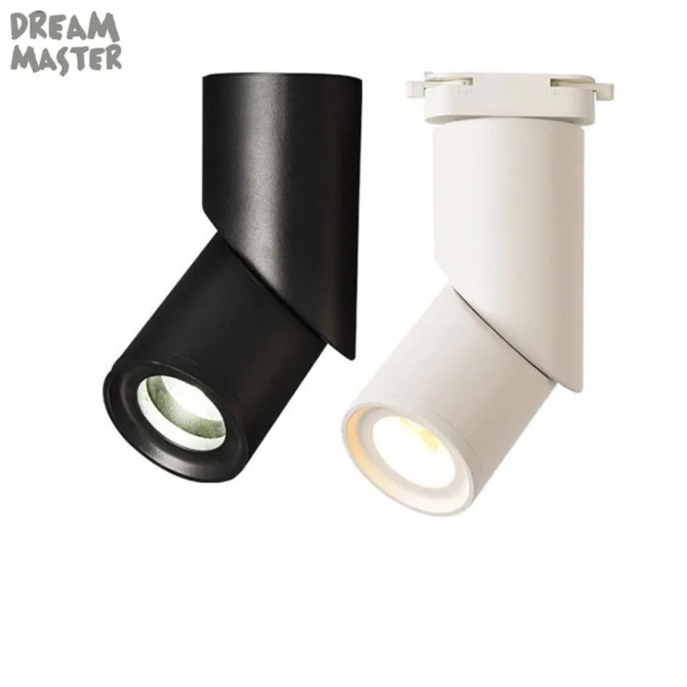 الأسود LED أضواء المسارات 5 W 7 W 12 W السكك الحديدية الأضواء LED مصباح جهاز تعقب مصابيح كشاف صغيرة الحجم للملابس مخزن متجر مول معرض
