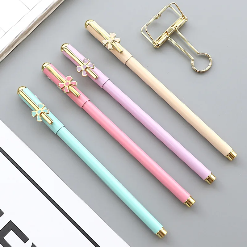 

Metallic Gel Pen Fashion Bow Series Quality Unisex Pens Cute Bow Water Pen Black 0.5mm Office Writing Supply Student Stationery
