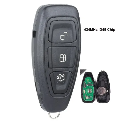 KEYECU умный удаленный ключ 434 МГц ID49 PCF7953 для Ford Focus C-Max Focus Grand C-Max Mondeo